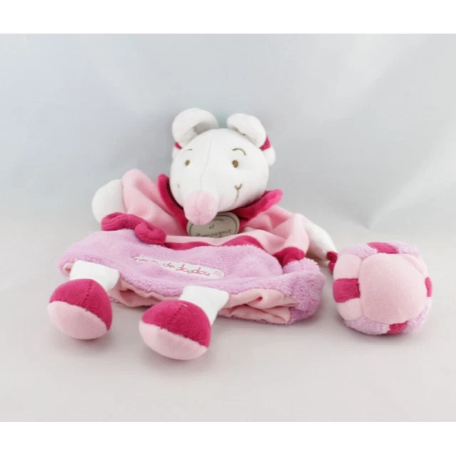 Doudou et compagnie plat marionnette souris rose Graines de doudou - 14319