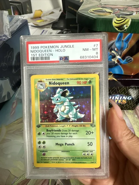 1999 Pokemon Jungle Nidoqueen Holo 7/64 PSA 8 First 1st Edition 99 Nm/MT