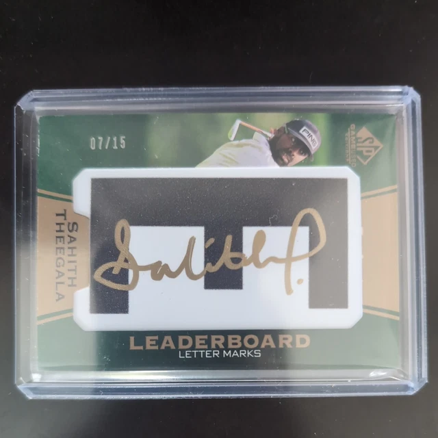 2024 SP GAME USED GOLF Collin Sahith Theegala LEADERBOARD LETTER MARKS