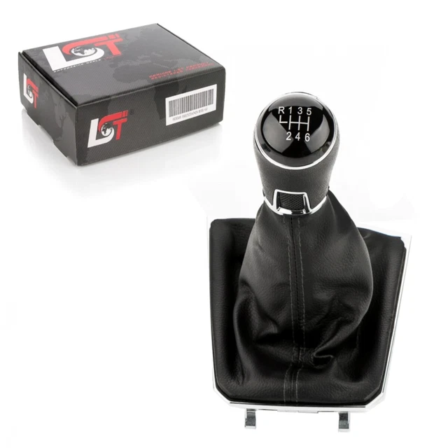 Lastdaytime Schaltknauf Für Passat B8 - 6-Gang Getriebe Chrom Schwarz Leder