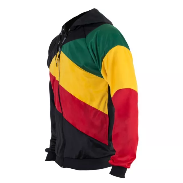 Rasta Reggae Jacket Jamaica Kids Boys Girls Colours Hoodie Africa Zipped Jumper