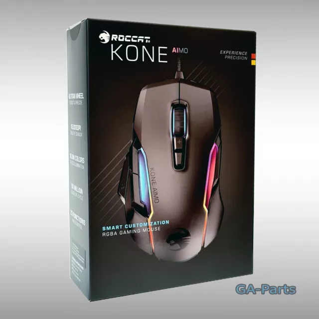 Roccat Kone AIMO Gaming Maus schwarz 16.000 Dpi beleuchtet USB geb. NEU & OVP