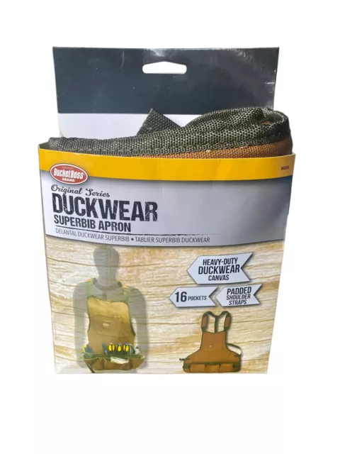Bucket Boss Duckwear Superbib 16 Pocket Shop Tool Apron NIB Small/Medium Size