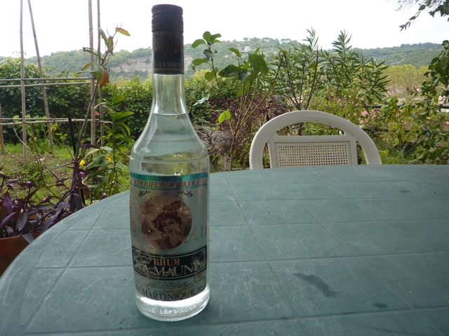 Vieille Bouteille De Rhum Blanc 50° Martinique La Mauny