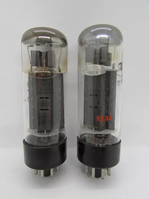 Matched Pair Of Chinese El34 Organ Repair Stock Vacuum Tubes (Bjr0018)