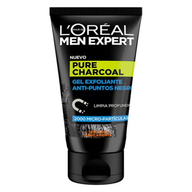 LOréal Professionnel MEN EXPERT pure charcoal gel exfoliante p.negros 100ml 2