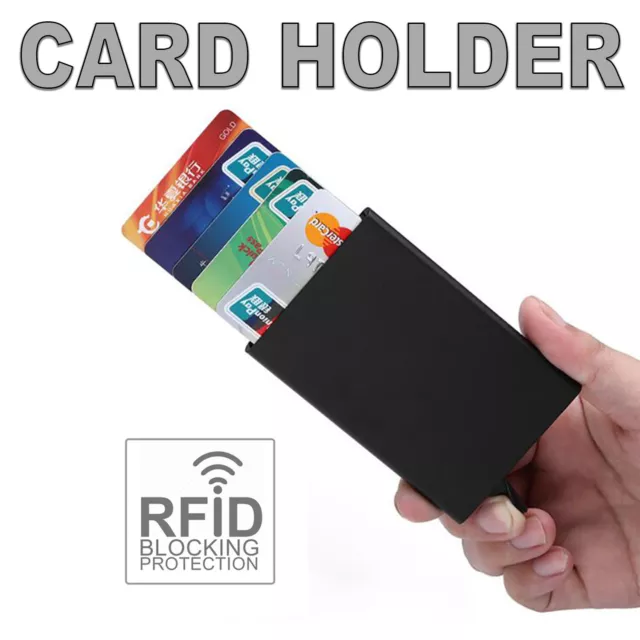 RFID Blocking Aluminum Slim Wallet ID Credit Card Holder Case Protector Purse