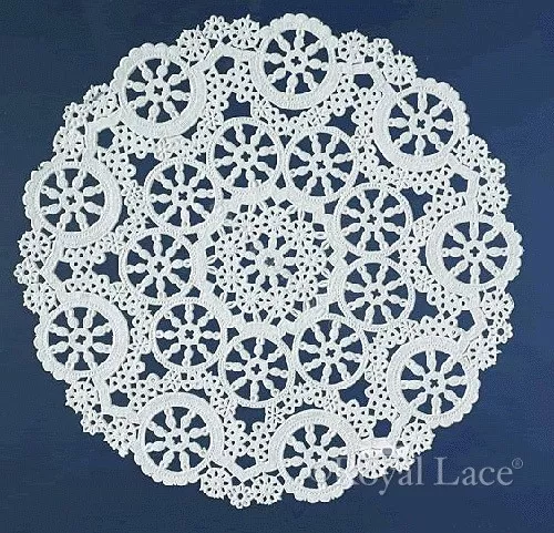 Medallion Royal Lace Paper Doilies, White,10 Inch,12 per pack (B23005)