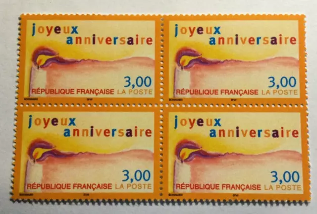 TIMBRES de FRANCE  Bloc de 4  N° 3141 NEUF " Joyeux anniversaires "