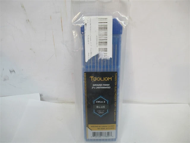 Tooliom EWLa-2 , 1/16" x 7" Ground Finish 2% Lanthanated (Blue) (PK 10)