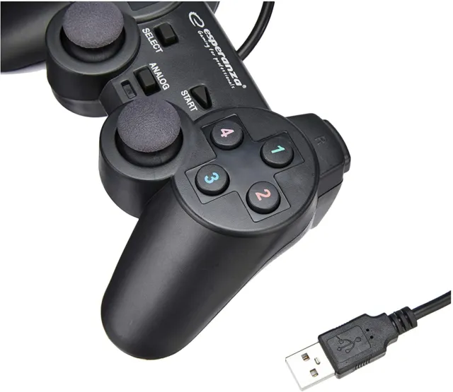 Joypad Controller Joystick Gamepad Con Filo Compatibile PS3 Nero hsb 3