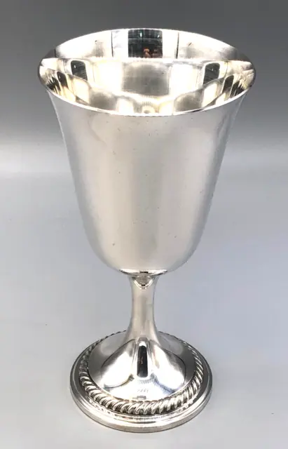 Beautiful Sterling Silver Water Goblets with Gadroon Base, Gorham #533,  6.5"