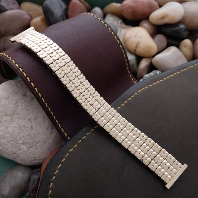 19mm 18mm 1957 10k Gold-Fill Speidel Honeycomb Unused 1950s Vintage Watch Band