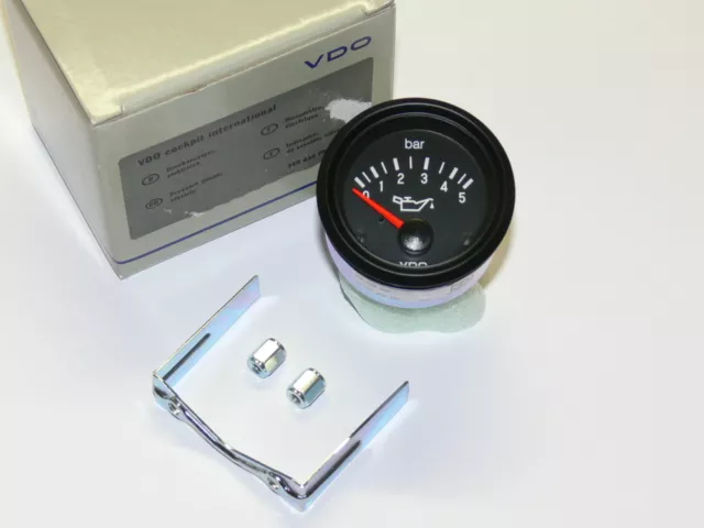 VDO Zusatzinstrument 52mm Öldruck Öldruckanzeiger 0-5 bar   NEU
