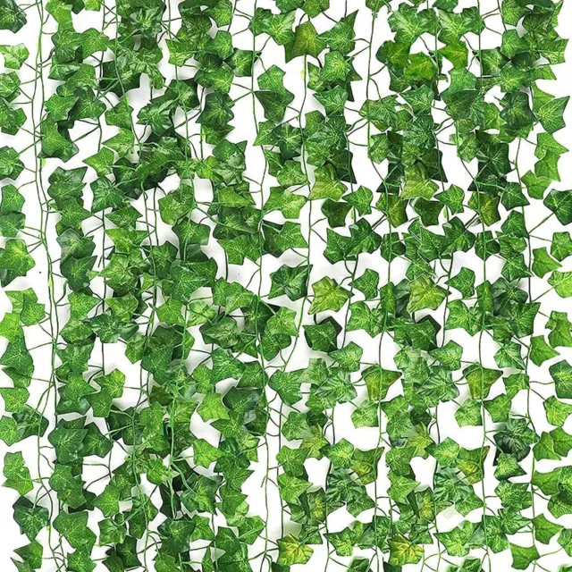 14 pezzi di piante di foglie di edera artificiale finte piante ghirlanda...