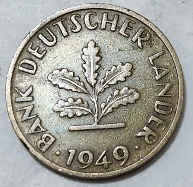 West Germany 🇩🇪 Ten (10) Pfennig Coin 1949 D (Minted In Munich)