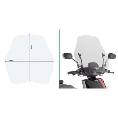 GIVI 9031A Bildschirm Windschutzscheibe Transparent Askoll NGS3 2020-2021 