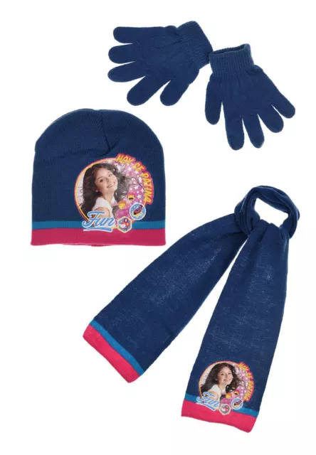 Disney SoyLuna Kinder Winter-Set 3-tlg. Winter-Mütze Schal Handschuhe