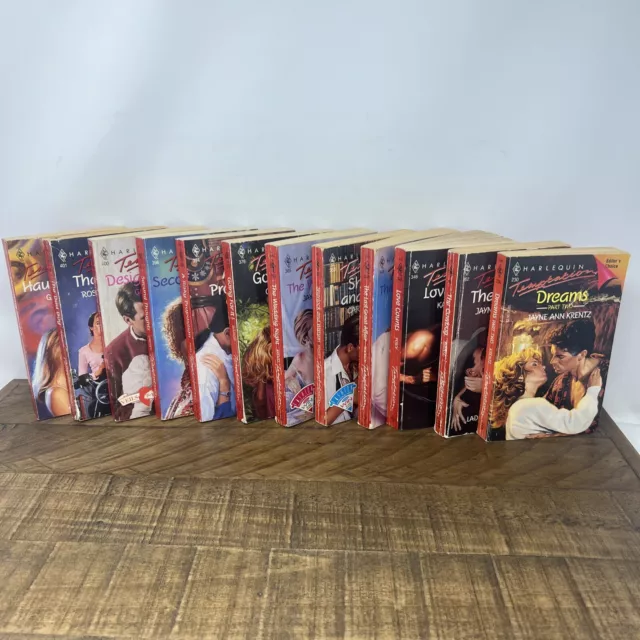 Harlequin Temptation Romance Lot of 12 Paperback Books Womens Fiction Vintage 90