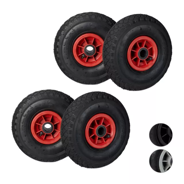 Roue de brouette Lot 4 caoutchouc 80 kg Roue de rechange 260 x 85 cm 3.00-4