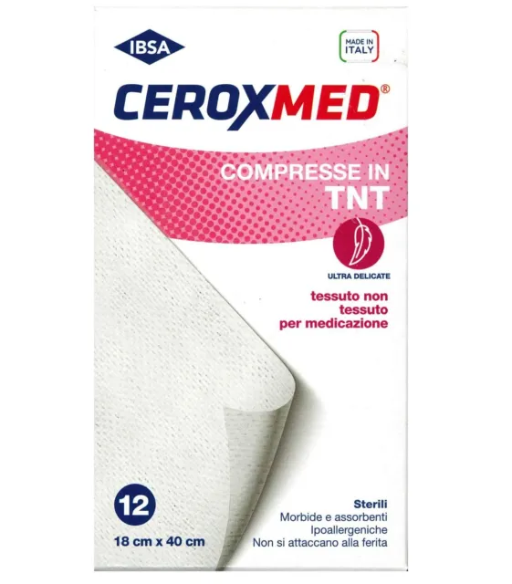 Ceroxmed 12 Garze compresse in TNT 18 X 40 cm morbide sterili medicazione