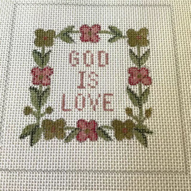 Lona a punta de aguja pintada a mano Alexa God is Love muestrador 18 unidades #415