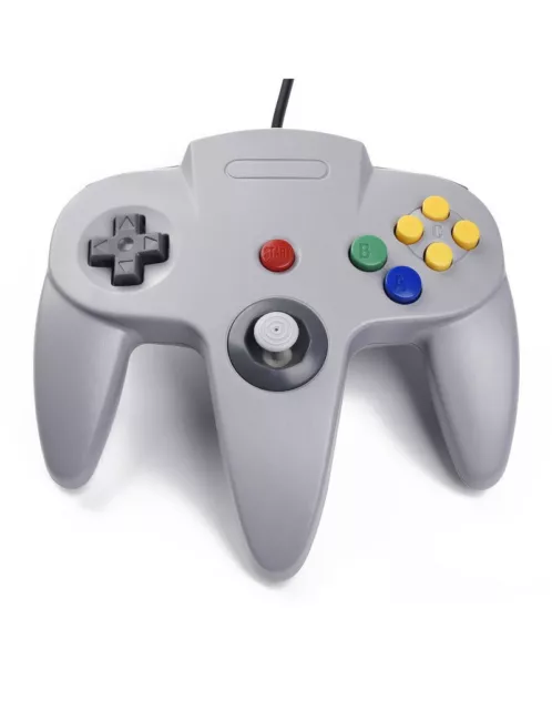 2X Controller Manette N64 filaire pour Nintendo 64 - Gris 2