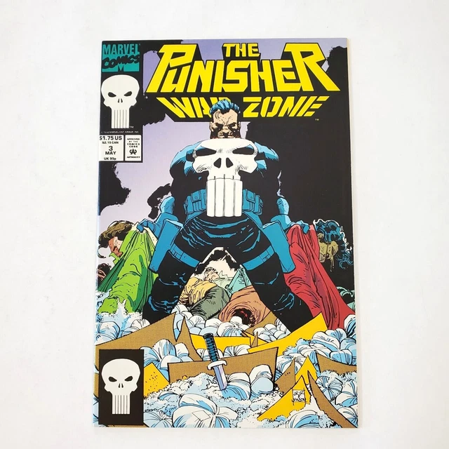 Punisher War Zone #3 May 1992 Marvel Comic Book John Romita Jr. Cover Art