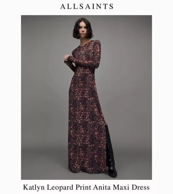 ALL SAINTS LEOPARD Print Dress 60.00 PicClick UK