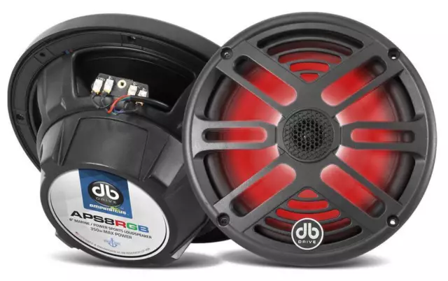 DB Drive Marine/Powersports Speakers (8" - 125W RMS - 4 Ohm - Pair) APS8RGB