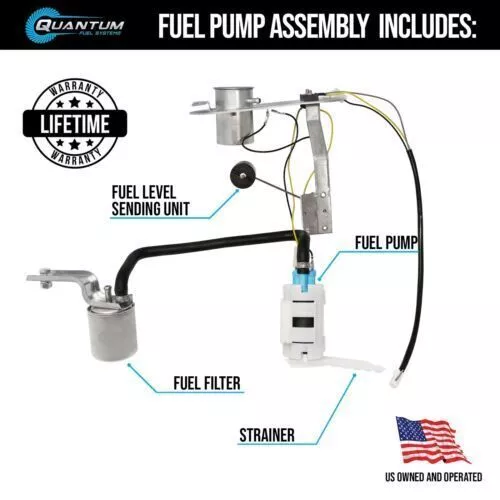 QFS In-Tank EFI Fuel Pump Assembly for 1995-99 Harley Davidson Touring 61342-95A