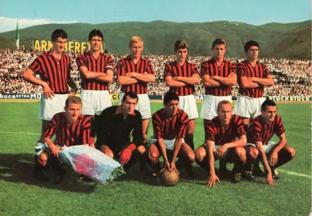 cartolina FORMAZIONE SQUADRA MILAN anno 1965-1966