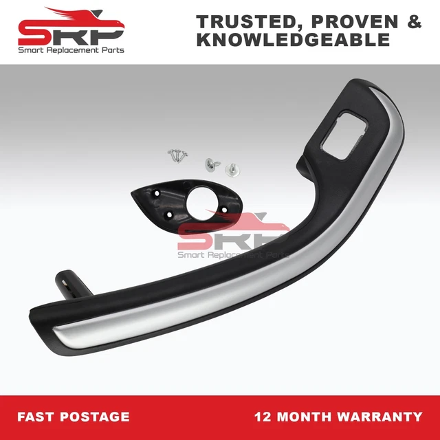Front Left Inner Door Trim Handle For Ford BA BF Series 1 & 2 - Silver/Black Grab Mold