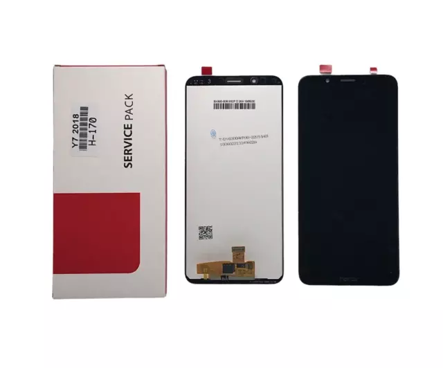 Bildschirm LCD + Taktil Original Für Huawei Y7 2018 Schwarz Spritzfertig 24Horas