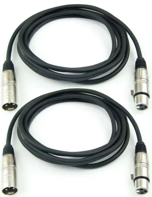 2 x 3 m Mikrofonkabel symmetrisch Adam Hall 3-Star XLR 3 pol DMX Mikrofon Kabel