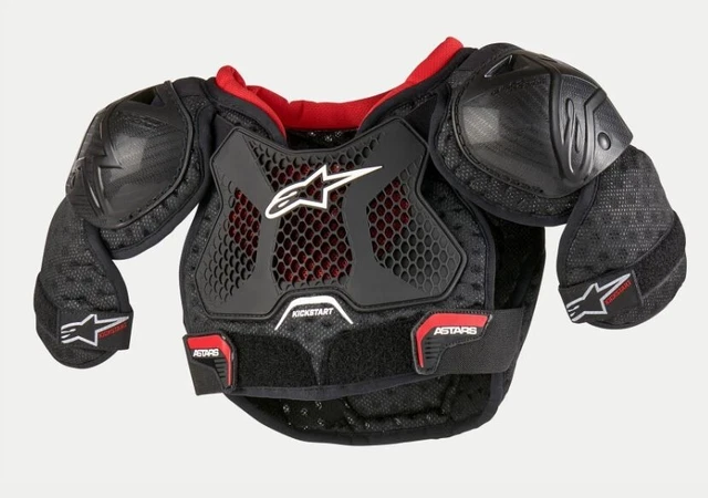 Alpinestars - Pettorina Motocross Bambino Bionic Action Kickstart - Nero/Rosso