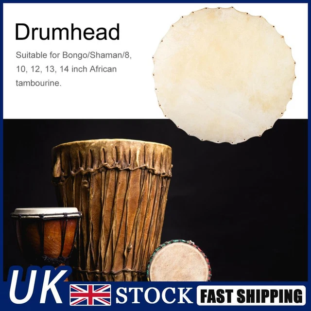 Drum Goat Skin Head for African Tambourine Percussion Drum Part (Diameter 370mm)