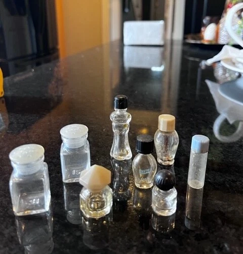 Vintage Miniature Glass Bottles LOT OF 8
