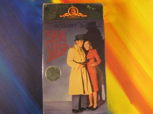 THE BIG SLEEP Bogart Bacall Noir Movie VHS Video Tape Sealed EUR