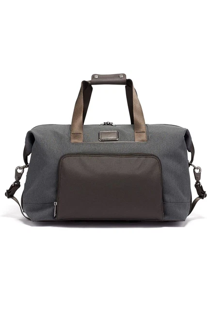 Tumi Alpha 3 Double Expansion Travel Satchel/Duffel Black Gray (Anthracite) NEW