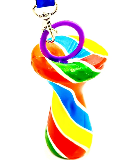 RAINBOW DUMMY LOLLIPOPS Lanyard Sucker Kids Lollies Party Candy