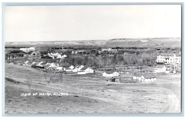 Havre Montana MT Postcard RPPC Photo View Houses Scene c1910's Unposted Antique