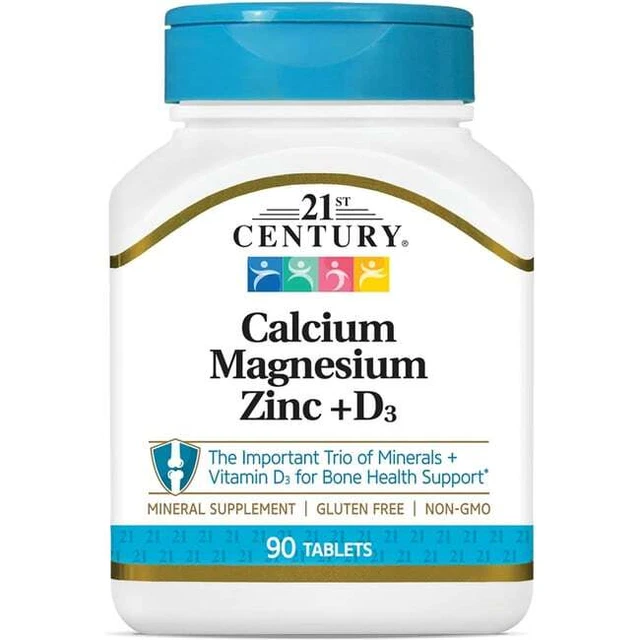 21ST CENTURY CALCIUM Magnesium Zinc + D3 90 Tabs 6.07 PicClick