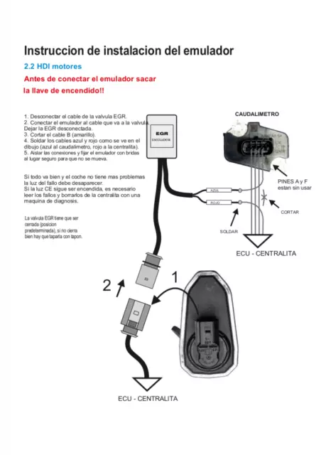 Emulator / Simulator Ventil AGR 2.2/2.4 HDI TDCI Jtdm 9665752480 1618HQ 2