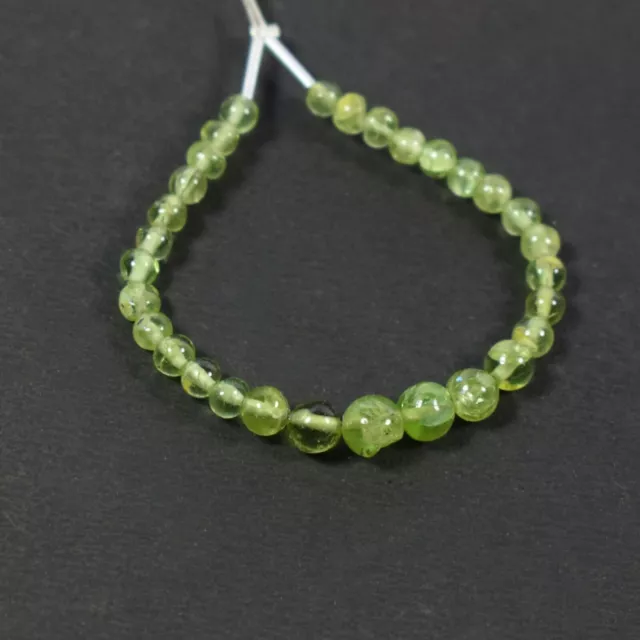 Peridot vert naturel 4-5mm Perles de pierres précieuses de guérison en vrac... 2