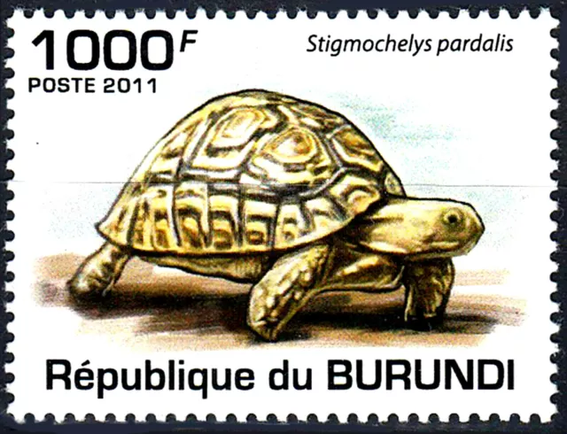 Burundi postfrisch MNH Schildkröte Reptil Pantherschildkröte Tier Wildtier / 113