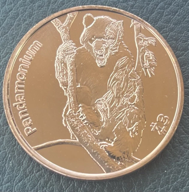 1 oz .999 Fine COPPER Round Zombucks Pandamonium 2023