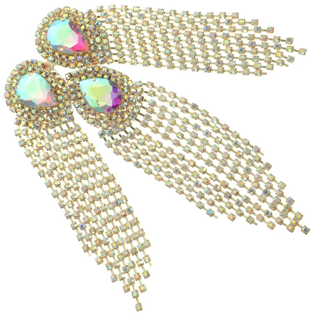 Goutte D'eau Pompon Diamant Fleur Accessoires De Costume Chaîne À Griffes