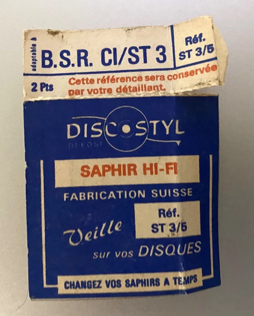 Saphir BSR TC4 – Aiguille Universelle Pour Platine Vinyle (remplacement)