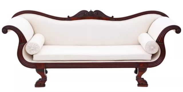 Antique very fine quality 19th Century mahogany scroll arm sofa